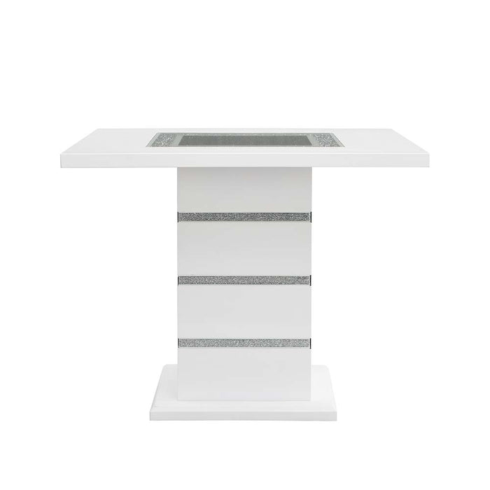 Elizaveta Square 47"L Counter Height Table with Pedestal Base