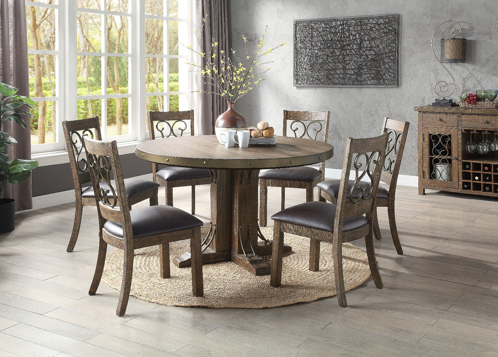 Raphaela 54"L Rectangular Round Dining Table