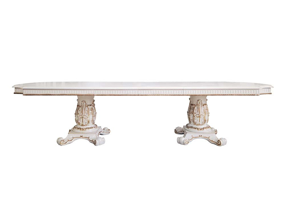 Vendome Extendable Rectangular Dining Table with Pedestal Base