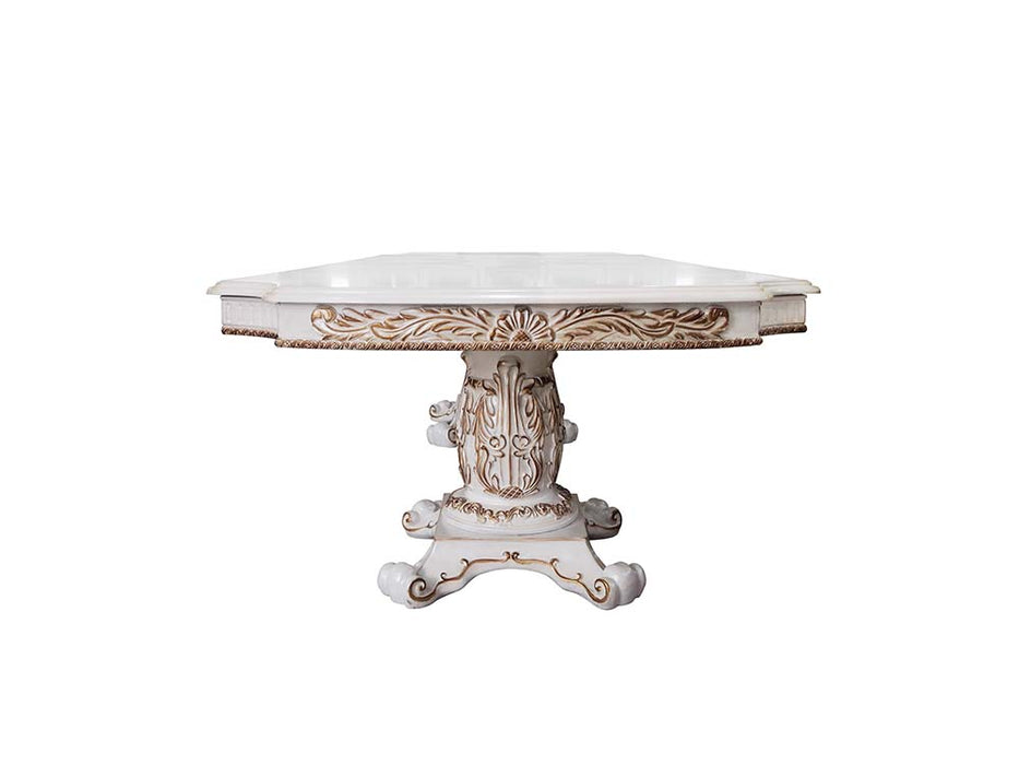 Vendome Extendable Rectangular Dining Table with Pedestal Base