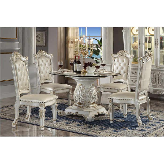 Vendome 54"Dia Round Dining Table with Pedestal (54"Dia Glass Top)