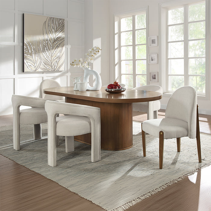 Gamarya 79"L Oval Dining Table