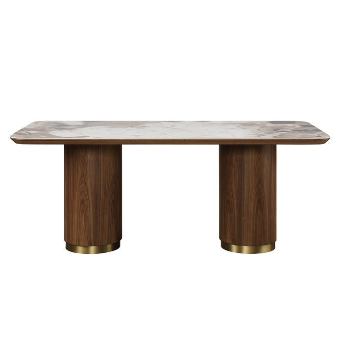 Willene 71"L Rectangular Dining Table with Ceramic Top