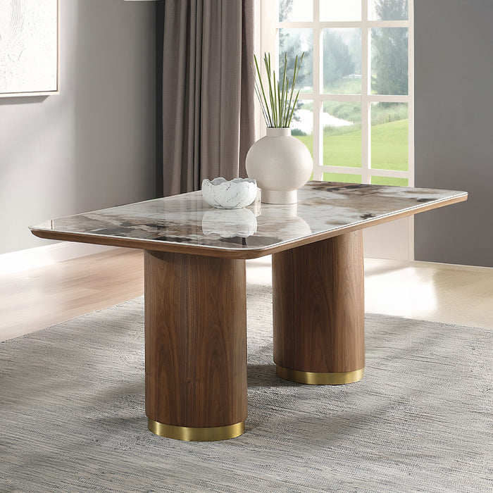 Willene 71"L Rectangular Dining Table with Ceramic Top