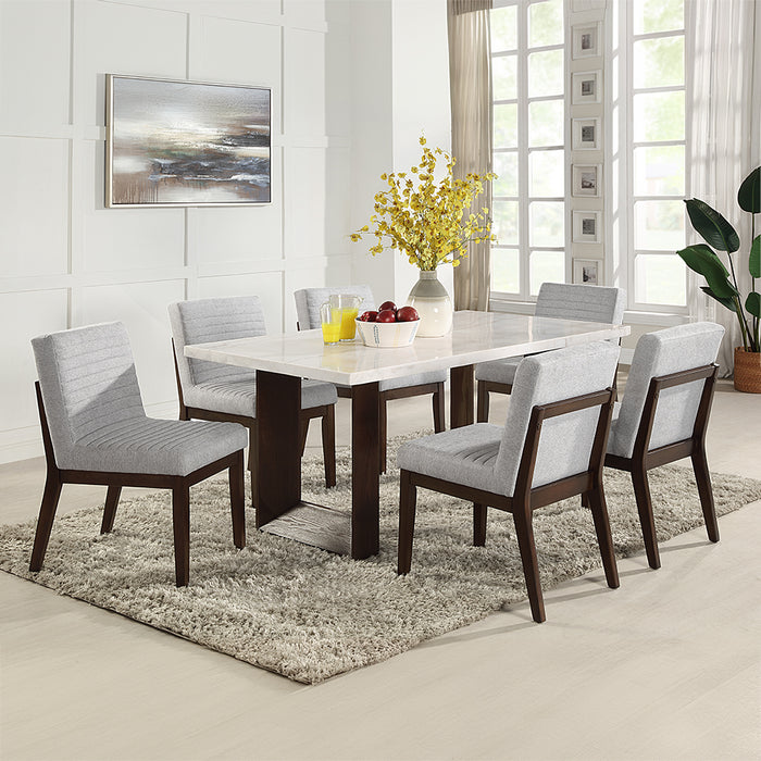 Edwyn 68"L Rectangular Dining Table with Marble Top