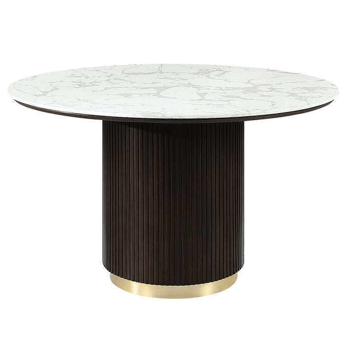 Clayten 52"Dia Round Dining Table with Marble