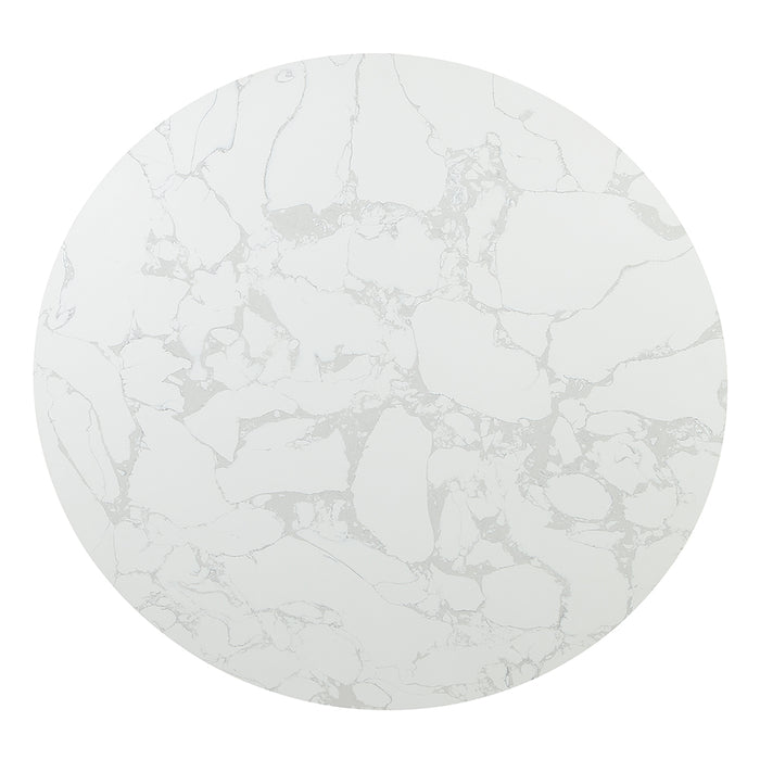 Clayten 52"Dia Round Dining Table with Marble