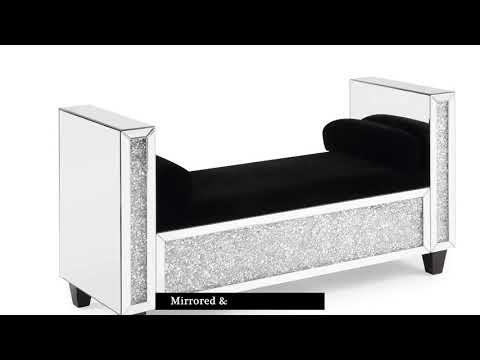 Noralie 52"L Glam Bench with 2 Pillows