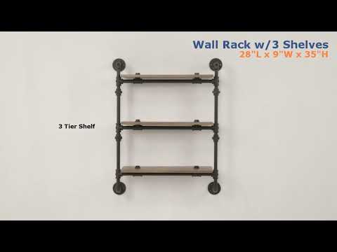 Brantley Wall Rack with 2 Shelves