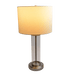 Luna Brushed Nickel Table Lamp with On/Off Switch Clear Glass Body Metal Base - West Lamp