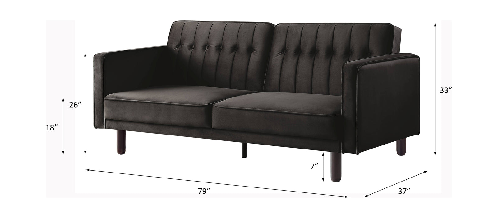 Qinven 79"L Adjustable Sofa