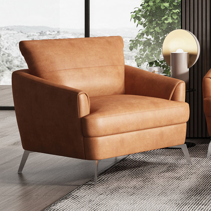 Safi Upholstered Recessed Sloped Arm Chair