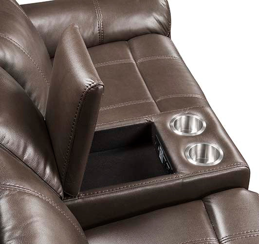 Lydia 80"L Motion Loveseat with USB & Console