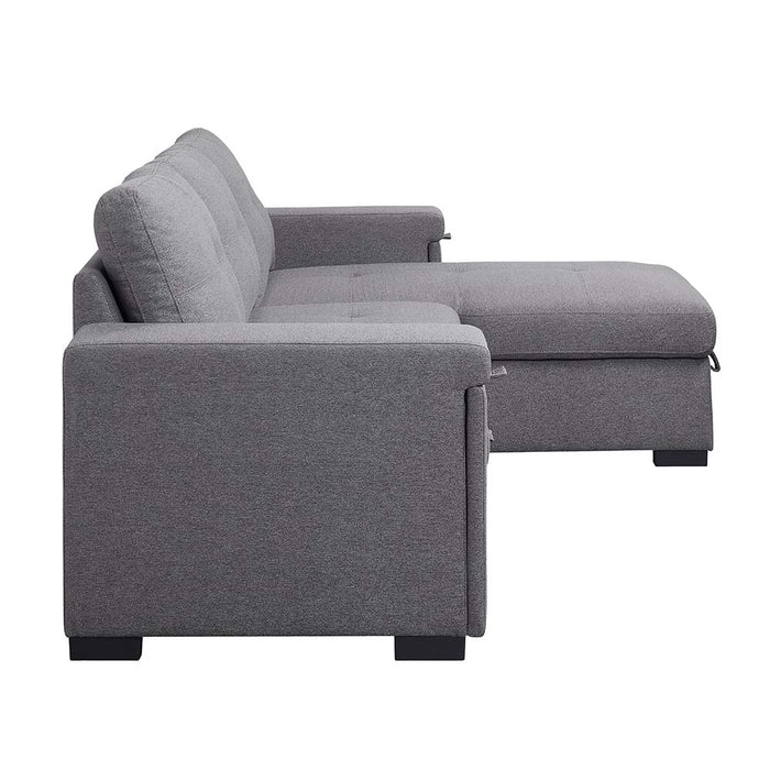 Jacop 95"L Sectional Sofa with Sleeper & Storage