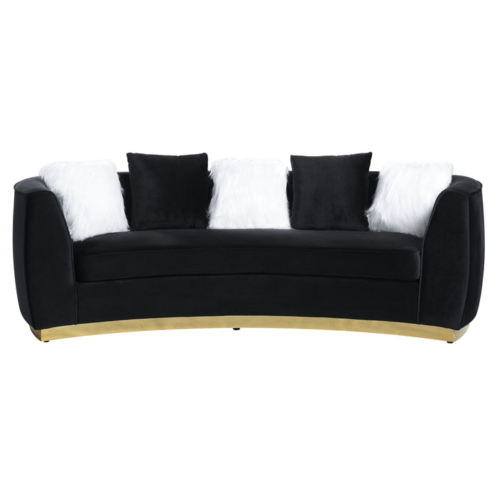 Achelle 93"L Sofa with 5 Pillows