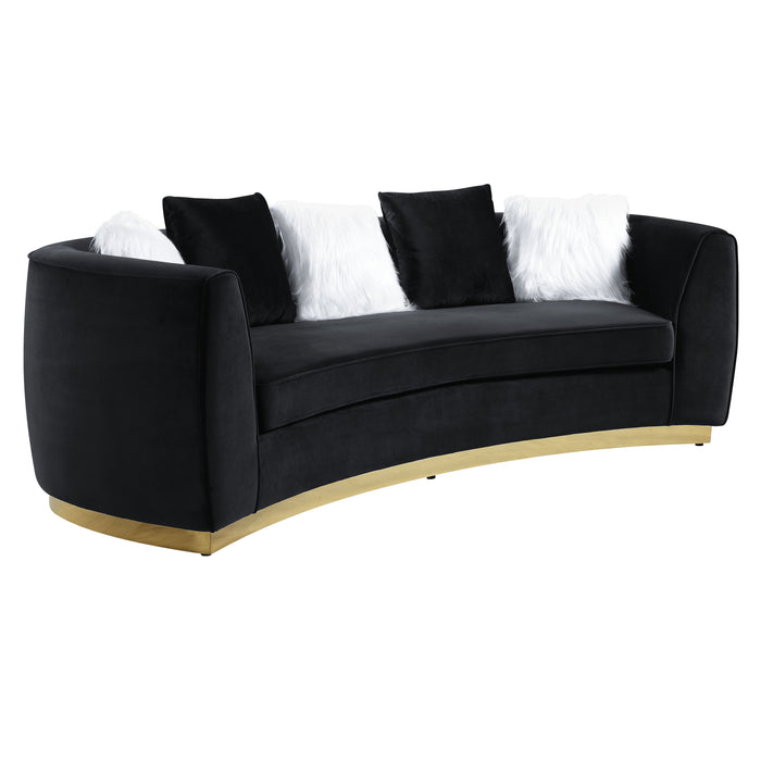 Achelle 93"L Sofa with 5 Pillows