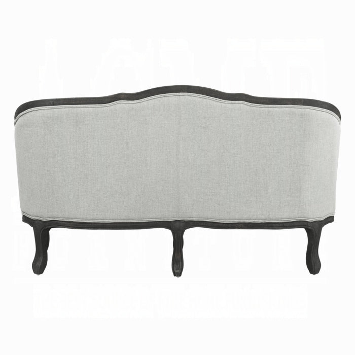 Samael 64"L Linen Loveseat with 2 Pillows