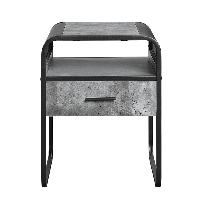 Raziela 1 Drawer Square End Table