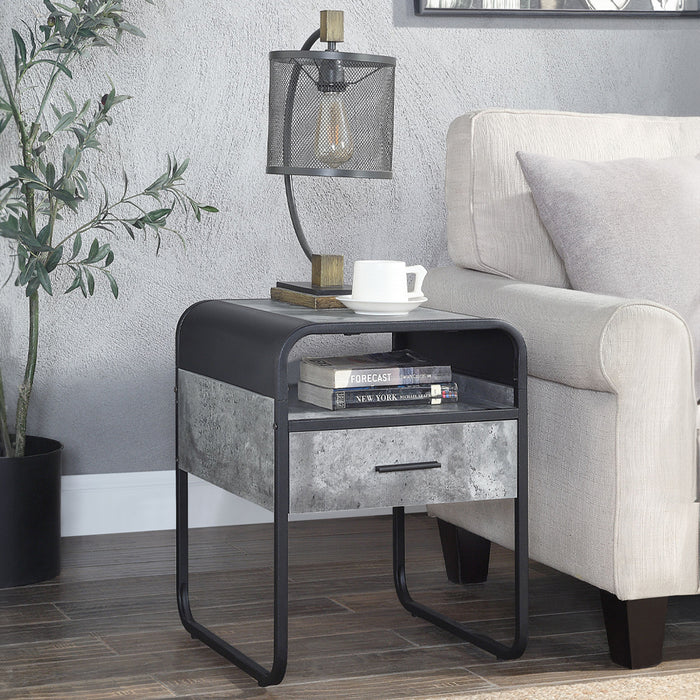 Raziela 1 Drawer Square End Table