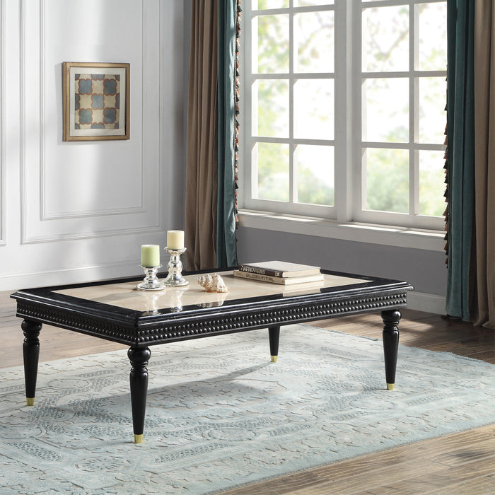 Tayden Rectangular Coffee Table with Marble Top