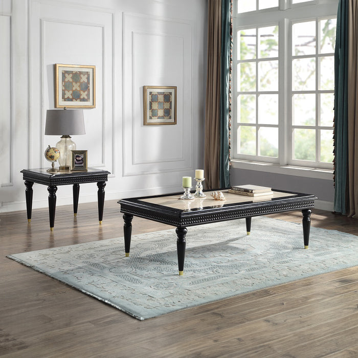 Tayden Rectangular Coffee Table with Marble Top