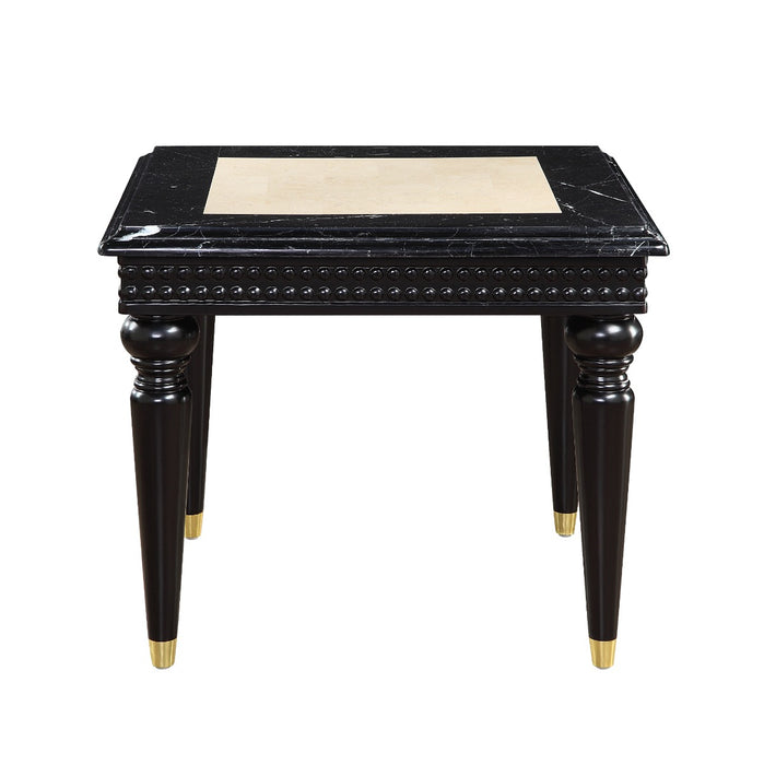 Tayden Square End Table with Marble Top