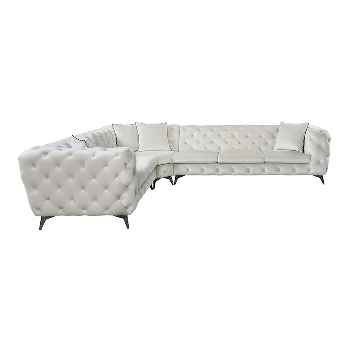 Atronia 133"L Sectional Sofa with 4 Pillows