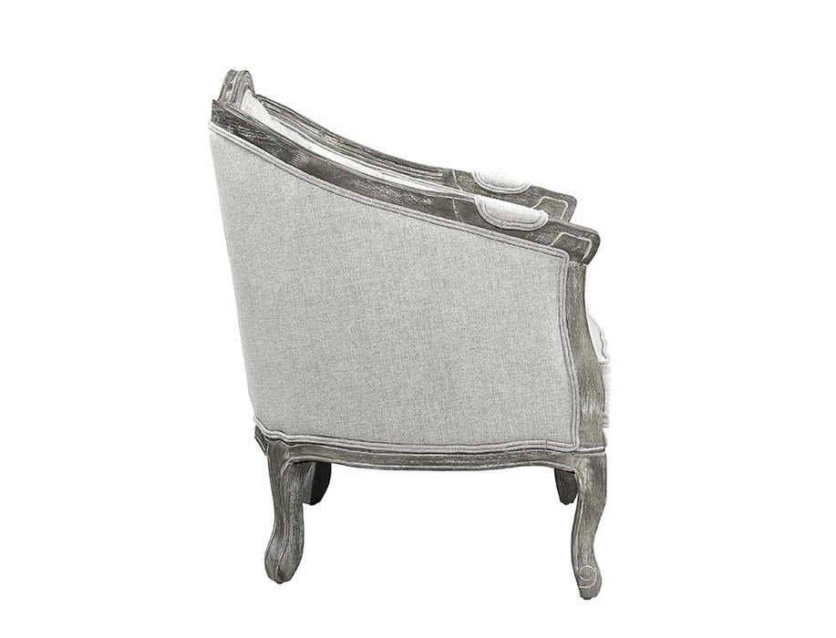 Samael 37"W Linen Chair with Pillow