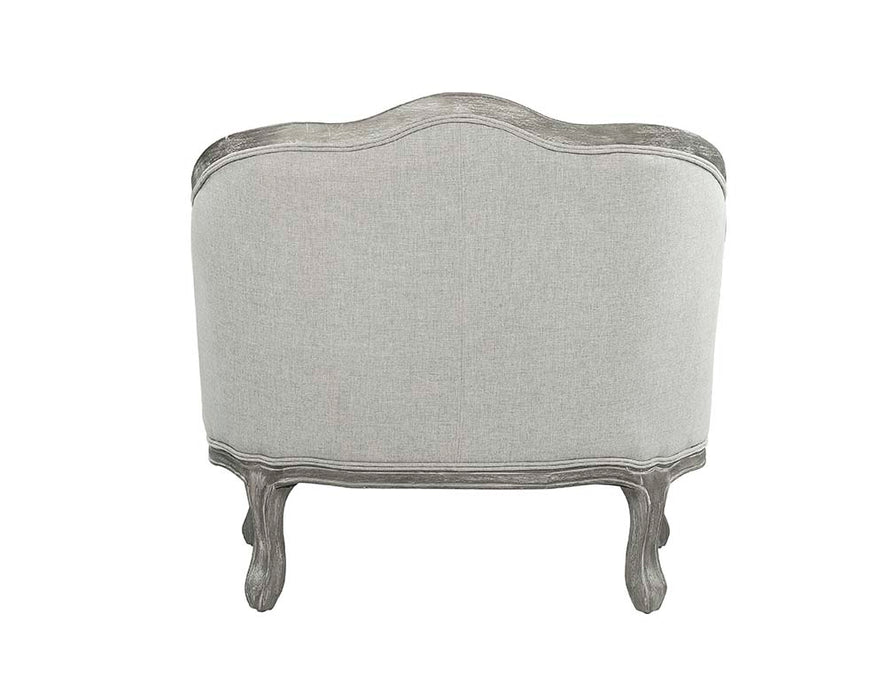 Samael 37"W Linen Chair with Pillow