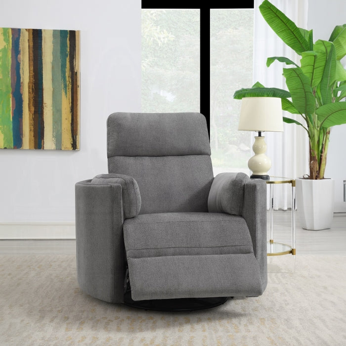 Sagen Curved Armrest Glider Recliner with Swivel