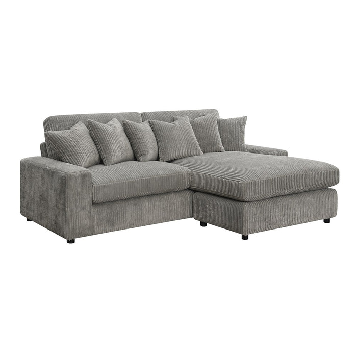 Tavia 84"L Sectional Sofa with 6 Pillows