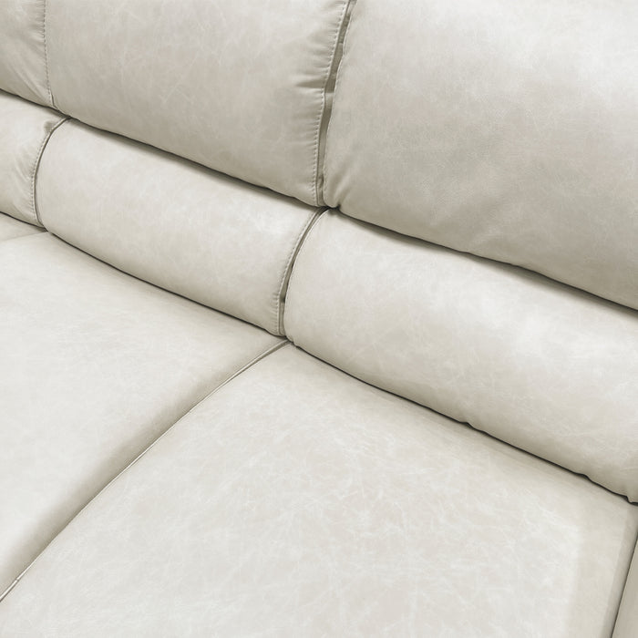 Edrice 93"L Top Grain Leather Sofa