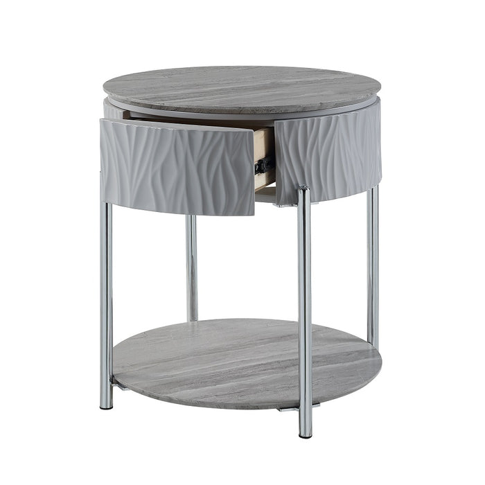 Yukino Oval End Table