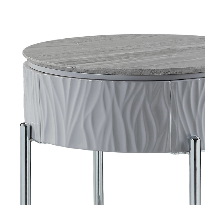 Yukino Oval End Table