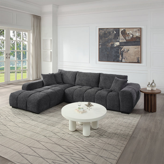 Chosen Upholstered Sectional Sofa with 3 Pillows