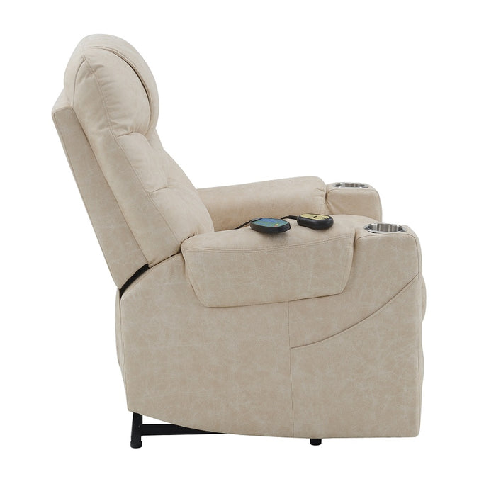 Nairi 36"L Leather Aire Power Recliner with Lift, Heating & Massage