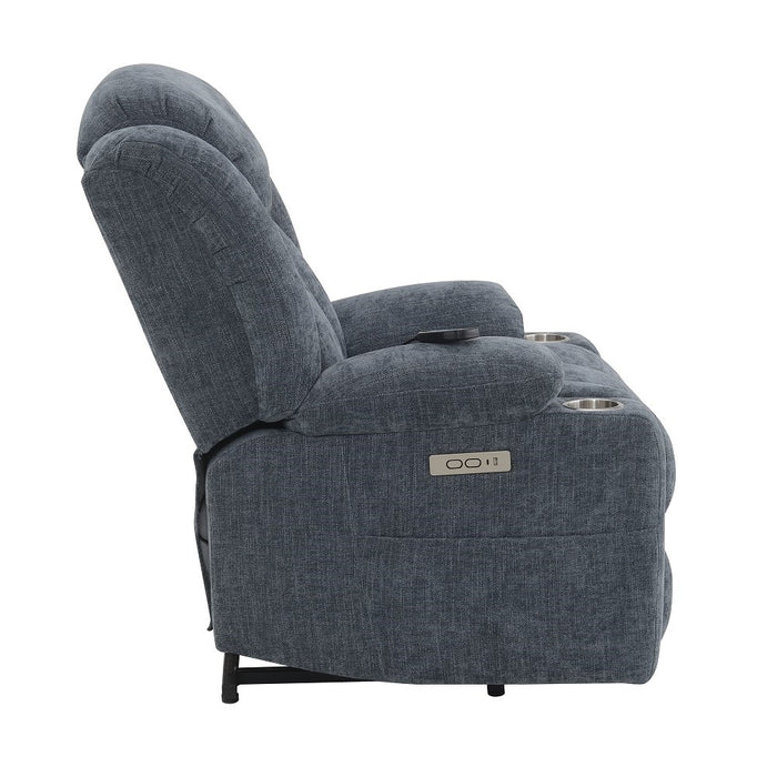 Omarion 37"L Velvet Power Recliner with Lift, Heating & Massage