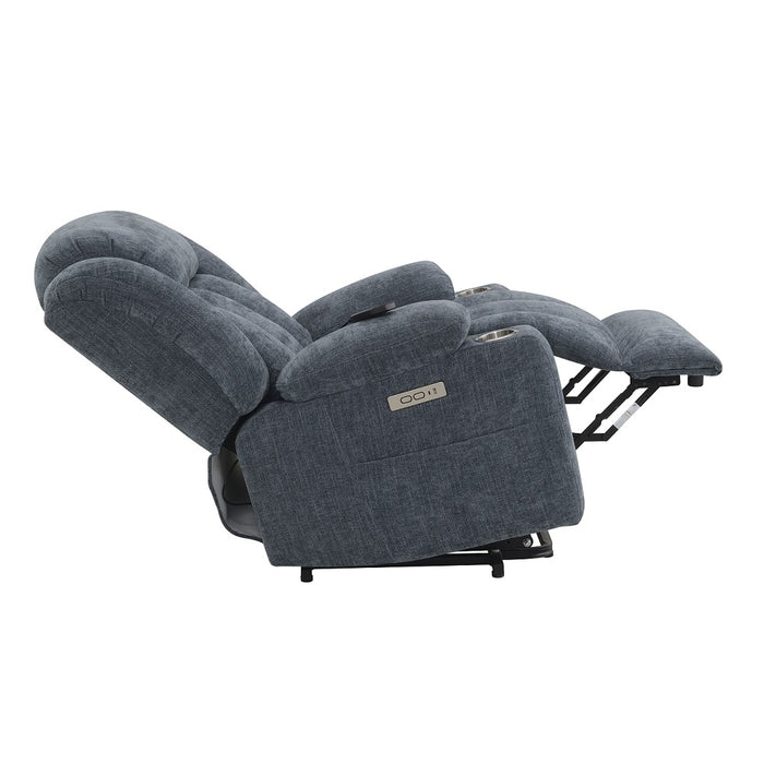 Omarion 37"L Velvet Power Recliner with Lift, Heating & Massage