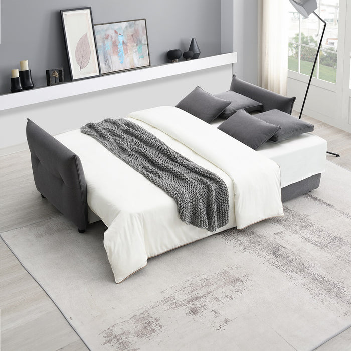 Irina 87"L Upholstered Sofa with Sleeper