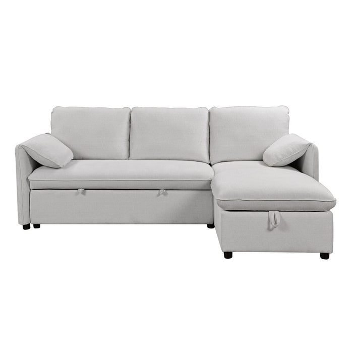 Yaroslav 93"L Chenille Sectional Sofa with Sleeper & Storage