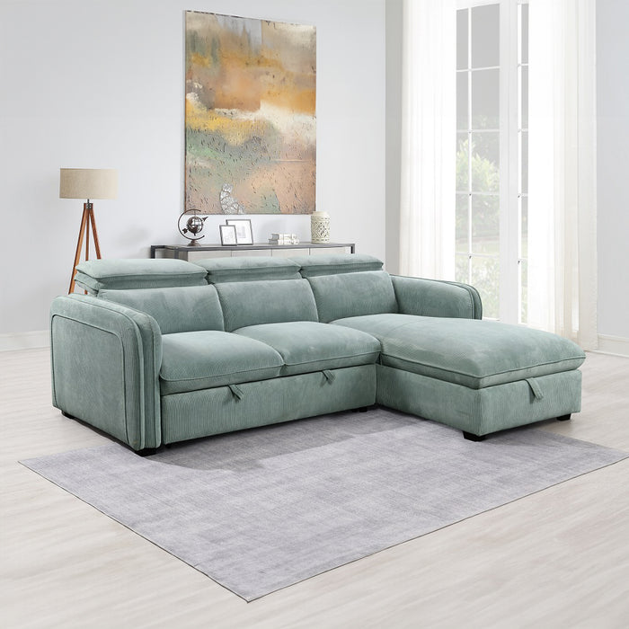 Zavala 96"L Chenille Sectional Sofa