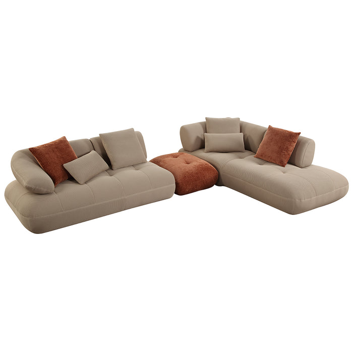 Carrick 139"L Upholstered Sectional Sofa with 6 Pillows