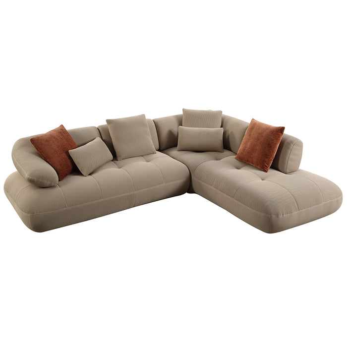 Carrick 139"L Upholstered Sectional Sofa with 6 Pillows