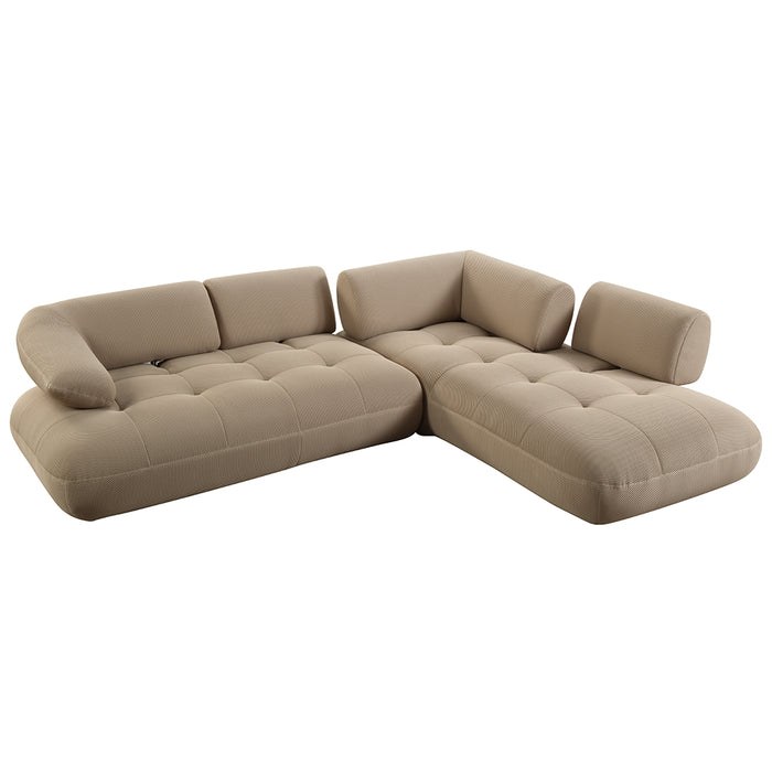 Carrick 139"L Upholstered Sectional Sofa with 6 Pillows