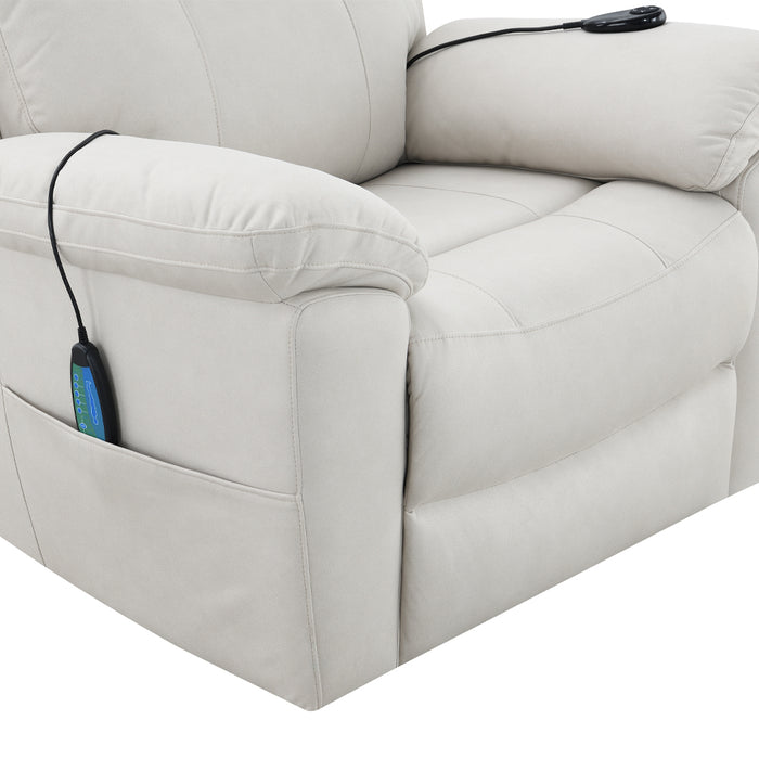 Chriki 41"L Upholstered Power Recliner with Lift & Heating & Massage