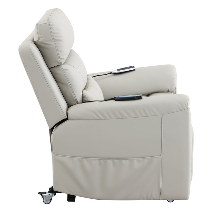 Marsha 40"L Upholstered Power Recliner with Lift & Massage