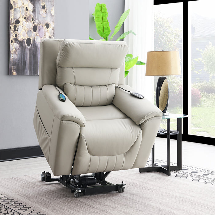 Marsha 40"L Upholstered Power Recliner with Lift & Massage