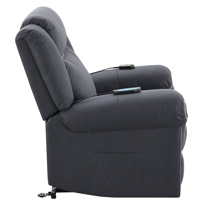 Domana 41"L Upholstered Power Recliner with Lift & Heating & Massage