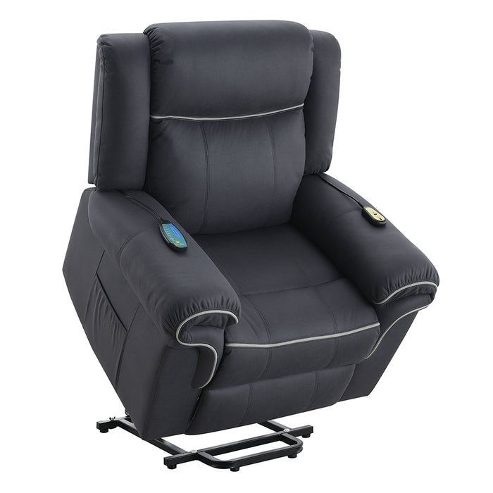 Domana 41"L Upholstered Power Recliner with Lift & Heating & Massage