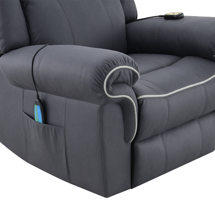 Domana 41"L Upholstered Power Recliner with Lift & Heating & Massage